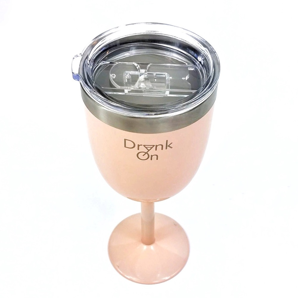 10oz Stainless Steel Wine Tumbler w/ a FREE Straw - Picture 6 of 7